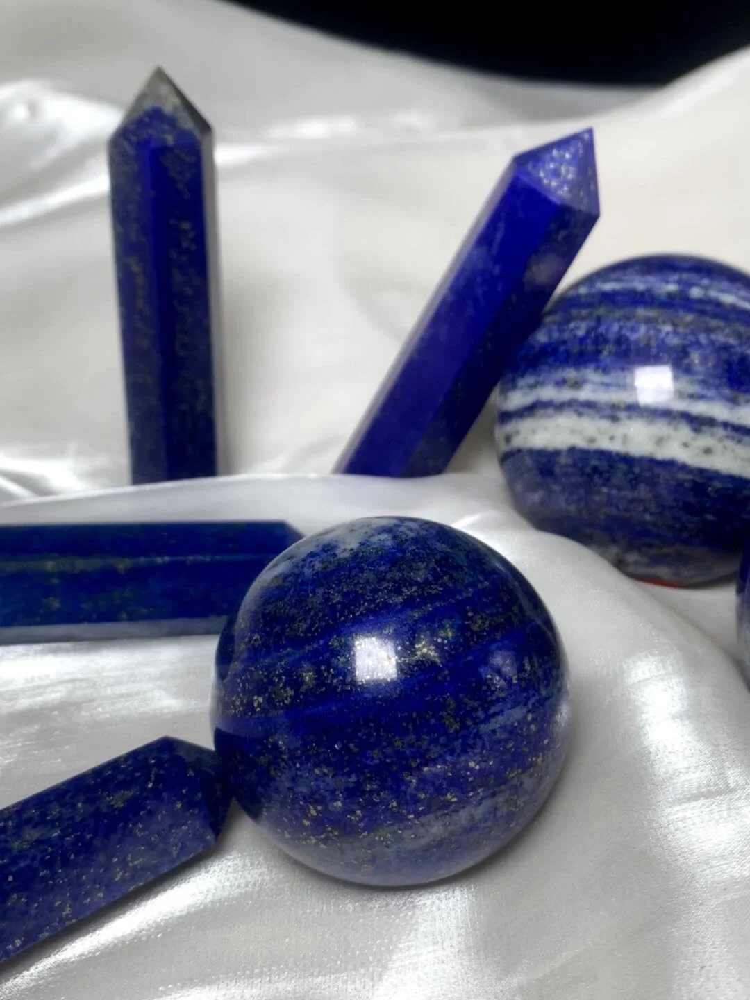 Polished Natural Blue White St - Healing Crystal Set recension och pris