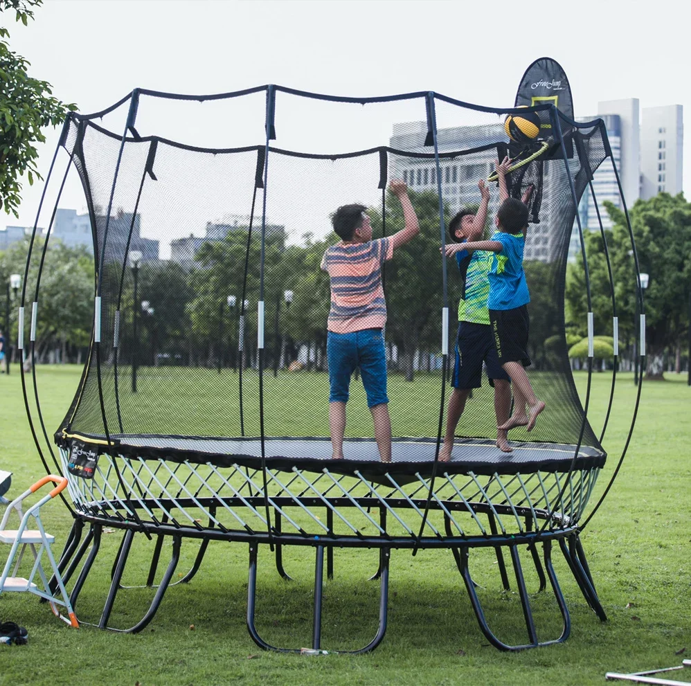 Free jump Trampoline for Kids with Enclosure Outdoor backyard Soft Edge Trampoline