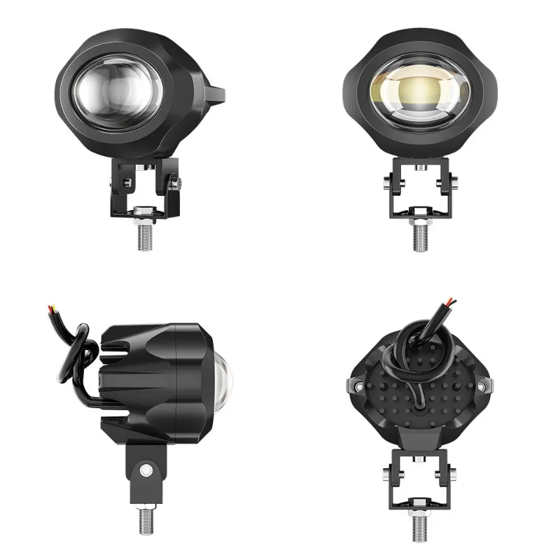 20w Motorcycle Spotlight Two-color Electric Vehicle Motorcycle Headlight Far +Near Integrated Waterbird Spotlight White Yellow
