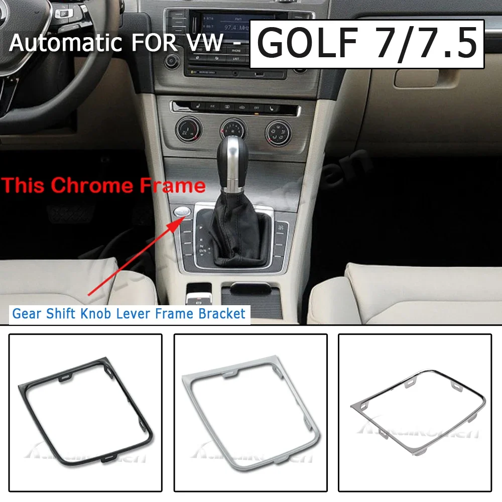 New For Left Driver Hand DSG Gear Frame Bracket Gear Shift Knob Base Trim Car Automatic For VW Golf 7 MK7 Golf 7.5 R