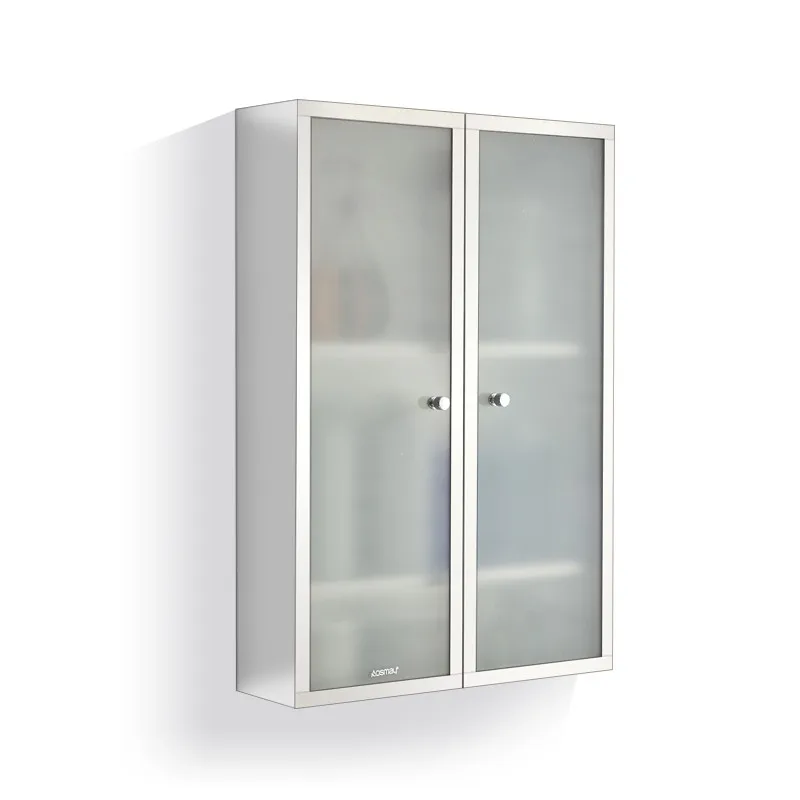 Medicine cabinet made of stainless steel with glass cabinet bathroom modern