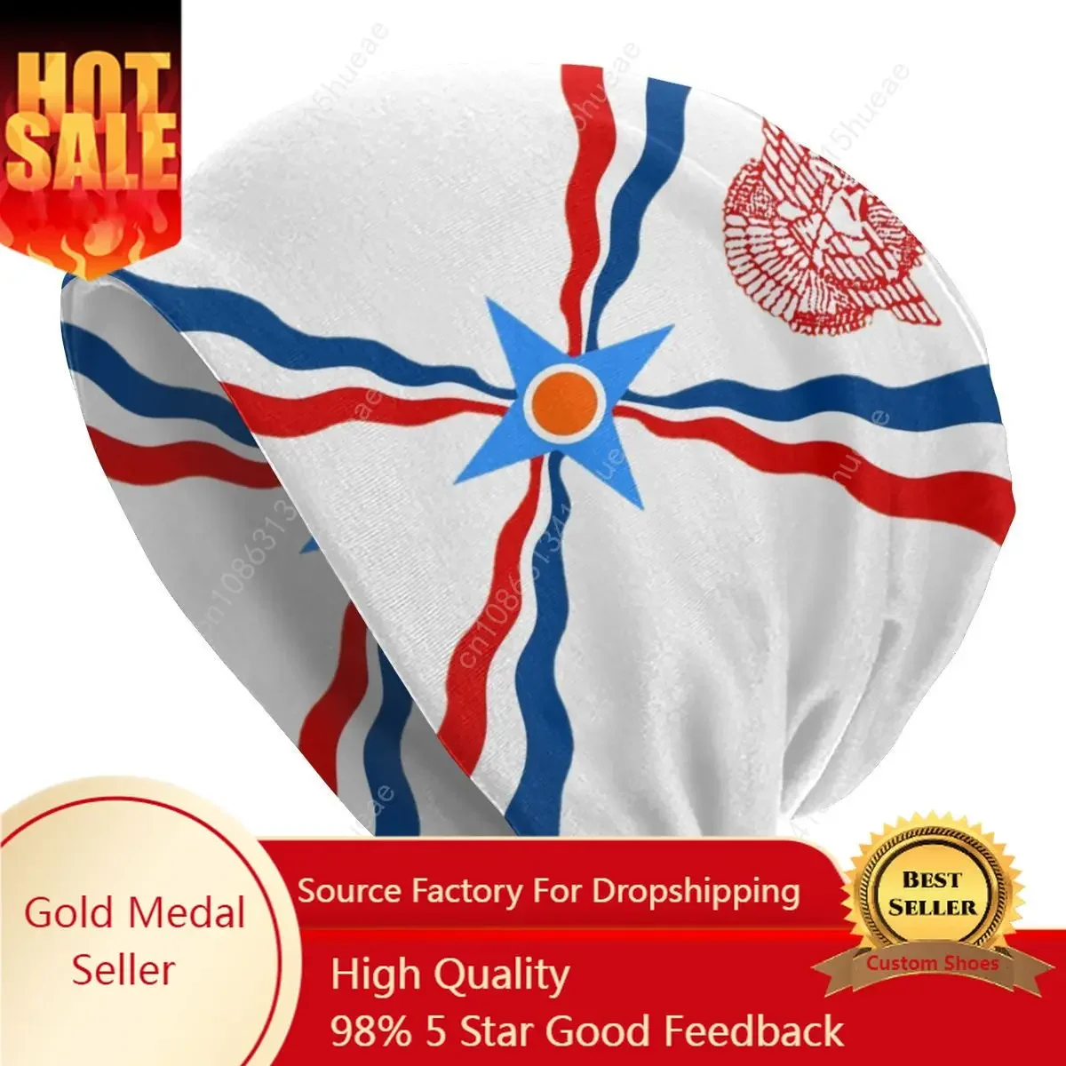 

Bonnet Winter Warm Knitted Hat Men Women Assyrian Suryoyo Flag Street Beanies Caps Adult Syriac Aram Beanie Hats Outdoor Ski Cap