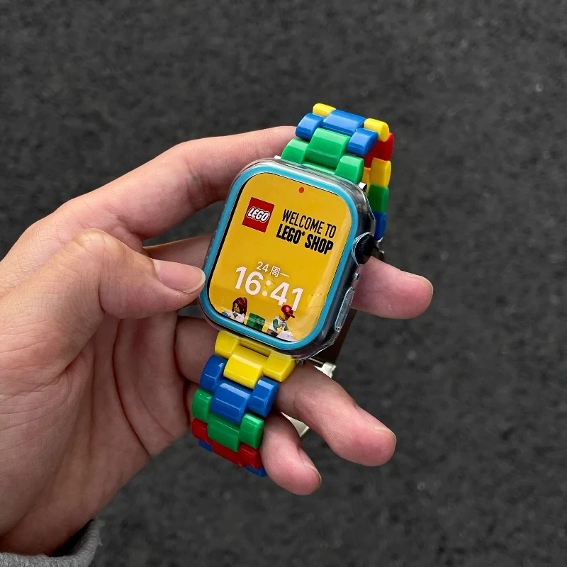 Niedliches schillerndes Spleißarmband für Apple Watch Band Ultra2 49 mm 38 45 41 40 44 46 42 mm Correa Band für Iwatch Serie 10 9 8 7 6