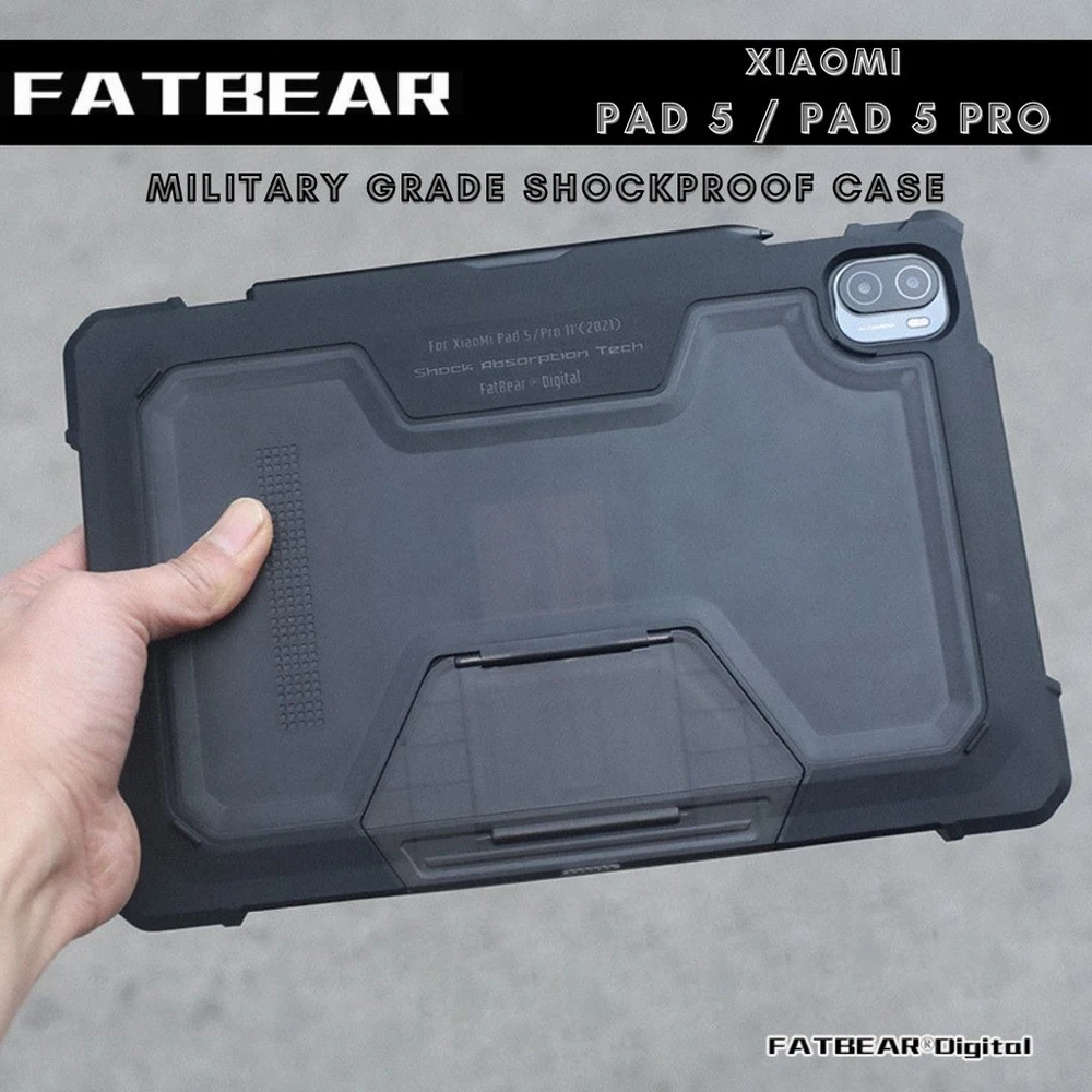 FATBEAR Military Grade Rugged Shockproof Armor Protective Case Cover for XiaoMi Pad 5 Pro / Pad 5