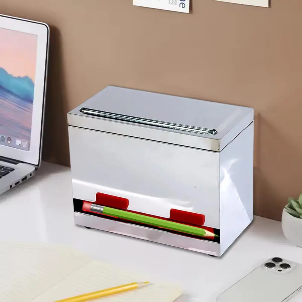 Organizador de lápices para el aula, dispensador de lápices de gran capacidad con tapa a prueba de polvo para organización del aula, fácil instalación