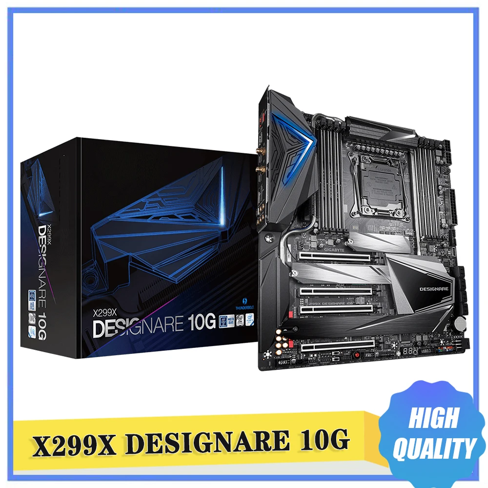 

New X299 Motherboard X299X DESIGNARE 10G LGA2066 256GB DDR4 E-ATX Core i7-7800X Or Above X Series / Core i9 X Processors