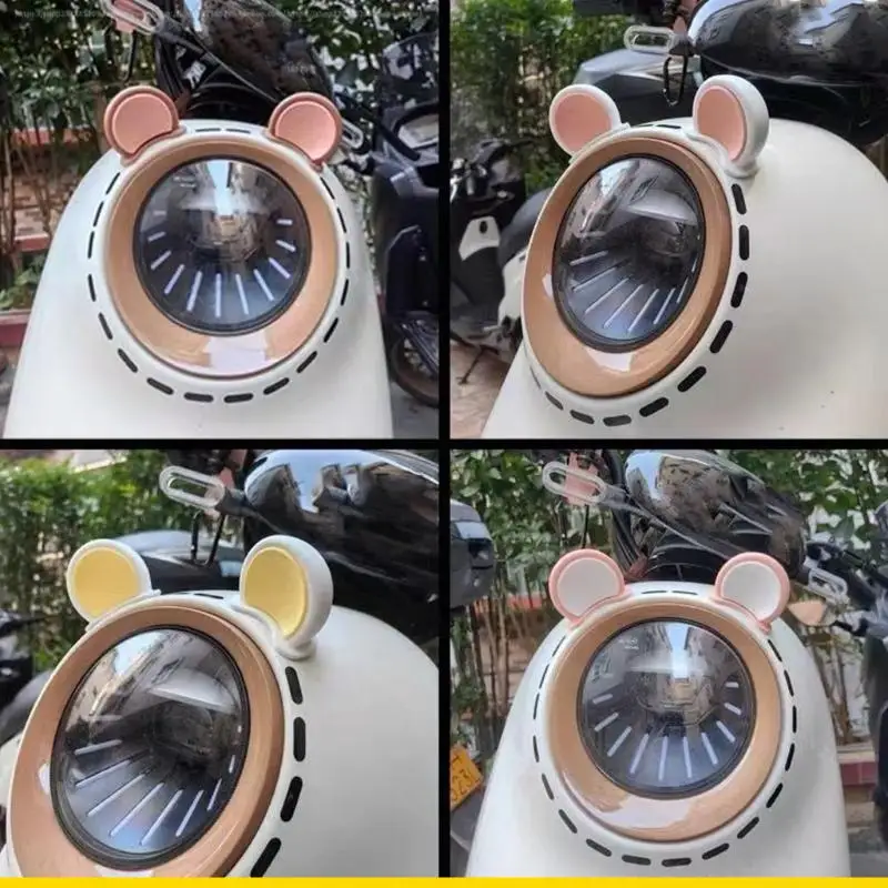 SZCH Aksesori Helm Bentuk Beruang Pemasangan Cepat Tidak Perlu Peralatan untuk Perlengkapan Keselamatan Sepeda Motor Dekorasi