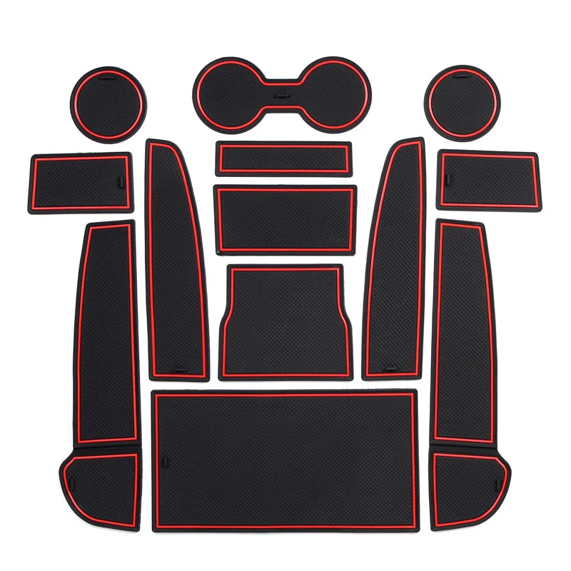 Suitable for Tesla Model 3 Door Slot Pad Modified Central Control Water Cup Non-slip Storage Pad Storage Pad