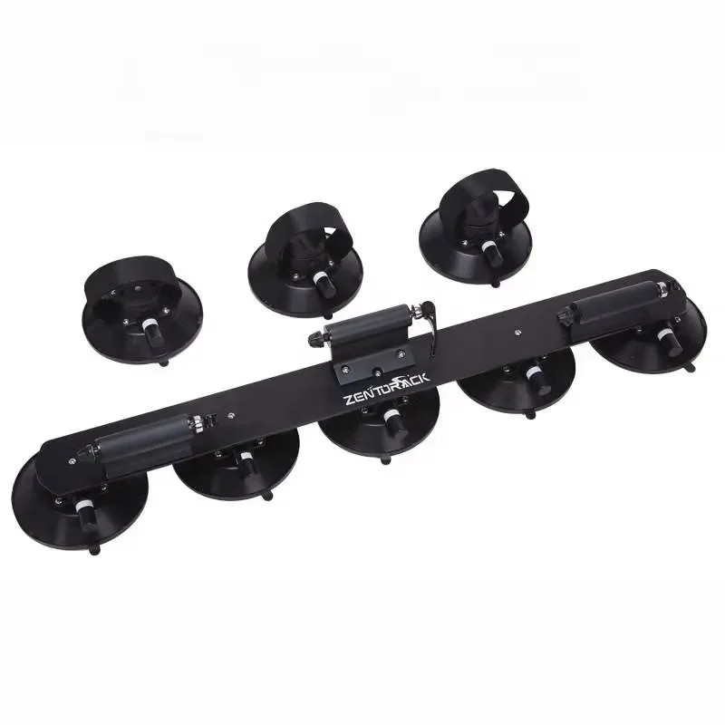 Custom Logo Lightweight Aluminum Bike Carrier Car Roof Suction Cup Rack for 3 Bikes with 100kg Load Capacity