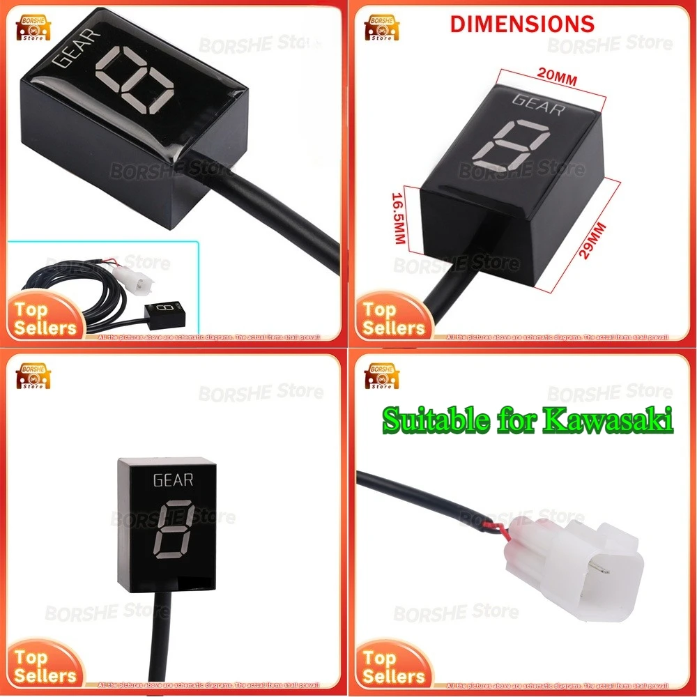 

2026 Suitable for Kawasaki Motorcycle Gear Indicator Digital LCD Display Speedometer Dashboard Instrument Panel for Motorbike