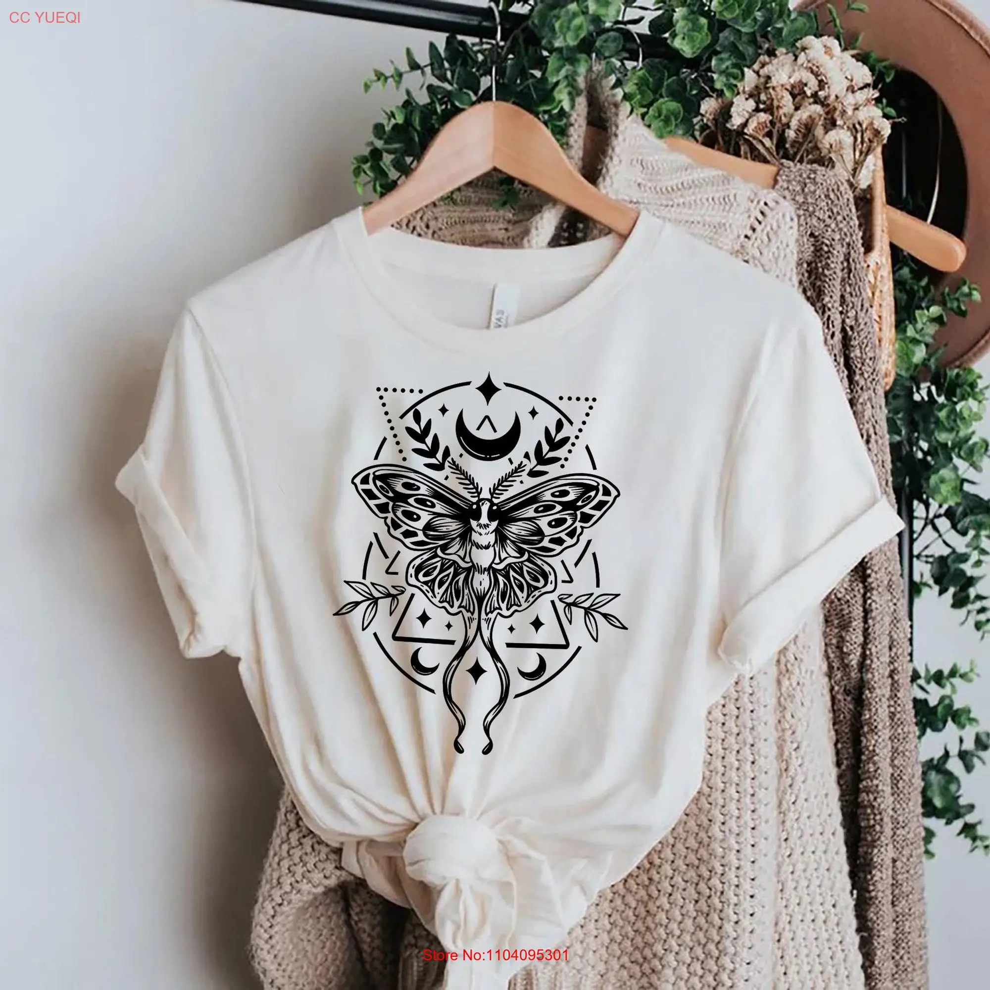 Spiritual Moth T Shirt long or short sleeves