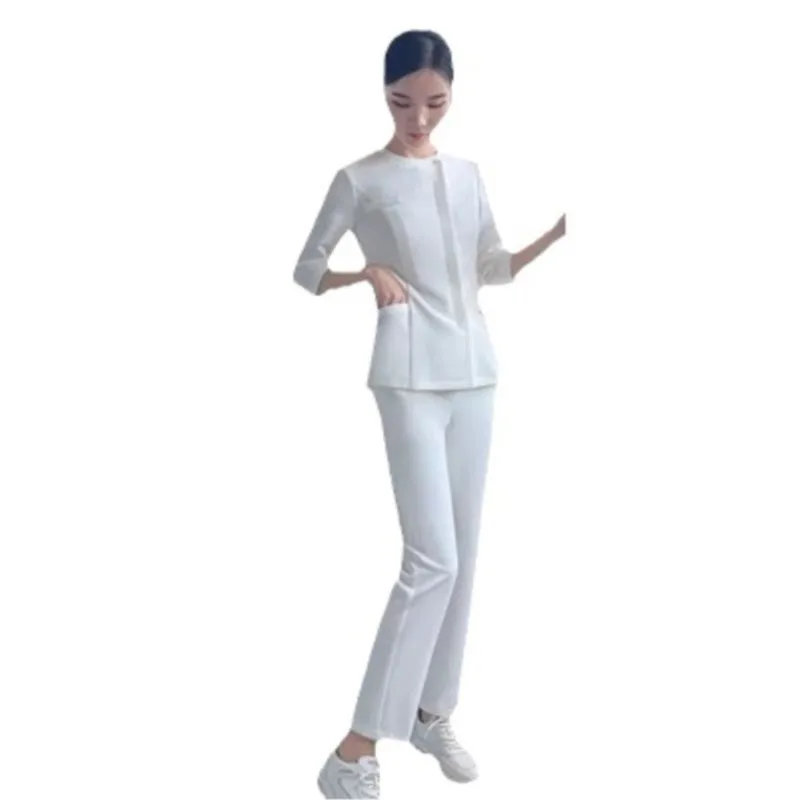 New Dental Nurse Uniforms Korean long/short sleeve Scrub sets female high-end oral hospital clinic dentist Work Wear set