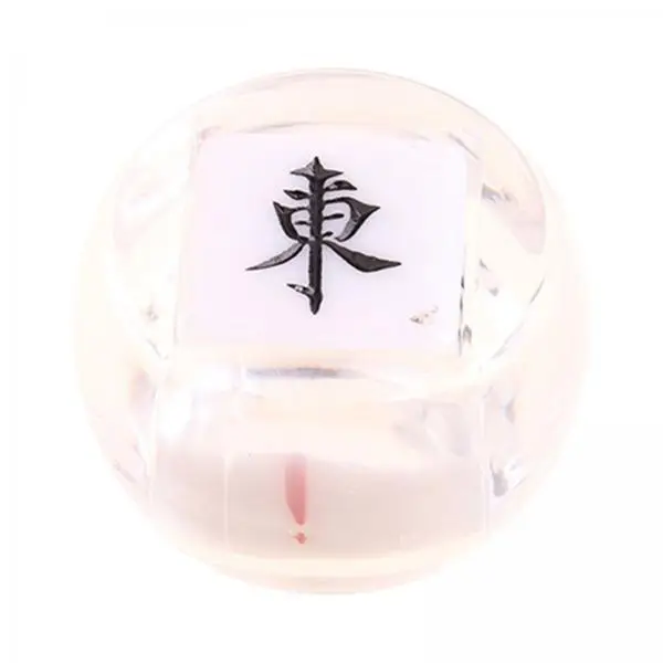3xChinese Mahjong Dice Board Game Supplies Acrylic Multi Sided Game Dice clear white