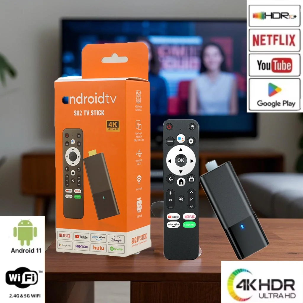

TV Stick Android 13c TV Box 2.4G 5G Bluetooth 4K Media Player 2GB 8GB/2GB 16GB Android TV Stick Quad Core Netflix Internet TV