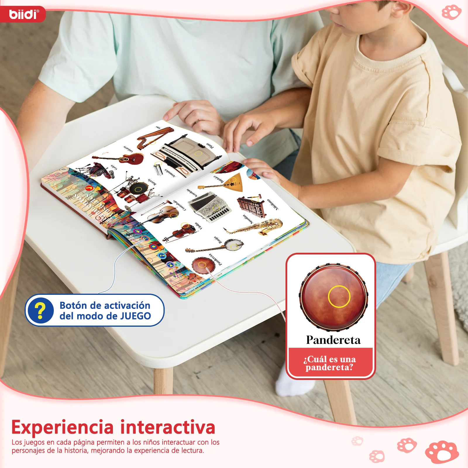 

Spanish Sound Book Montessori Children's Educational Language Learning Reading Books Electronic Stories Toys for Toddlers 2 3 4y