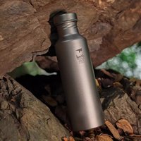 Keith Lightweight Titanium Water Bottle Outdoor Sport Picnic Travel Camping Bottle Leak-proof with Bag 400ml / 550ml /700ml