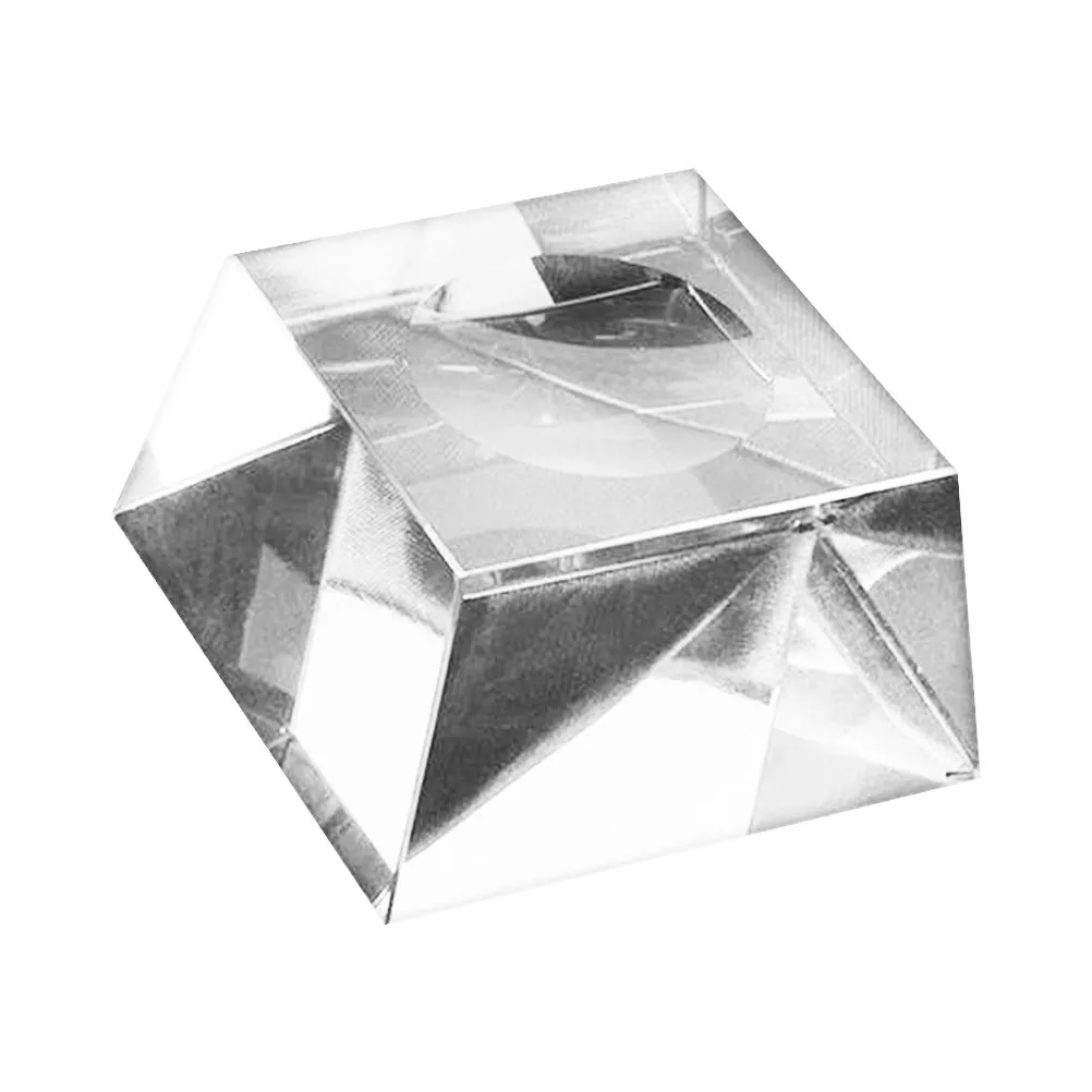 

Natural Crystal Groove Square Stand Base Size 2.5x2.5x1.5cm Easy on Off Display Decoration for Bedroom Living Room Store Office