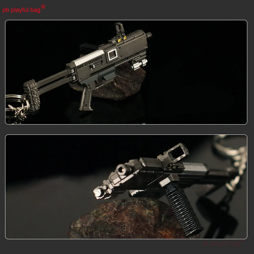Mini Stopowy Brelok w Kształcie Małego Broni SMG-37, Gadżet do Gry, Dekoracja, 9cm, Figurki Akcji, Zabawki dla Dzieci, Prezent Urodzinowy ZG425
