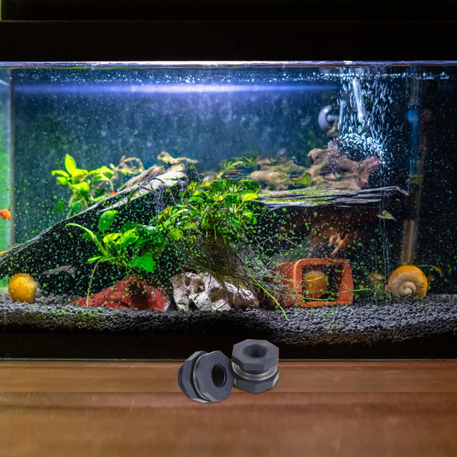 2 Pcs Hose Connector Aquariums Fitting Accessories Water Tank Pvc Pipe Fittings Rain Barrel - view 6
