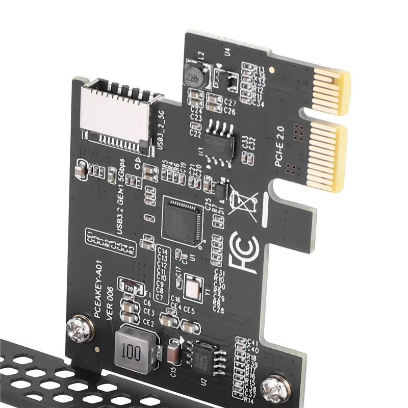 PCI Express 2.0 X1 USB 3.2 Gen1 TYPE-E Add-On-Karte PCIe Front Type-C Adapter Riser USB3.1 Gen1 A-KEY 5Gb Erweiterungskarte