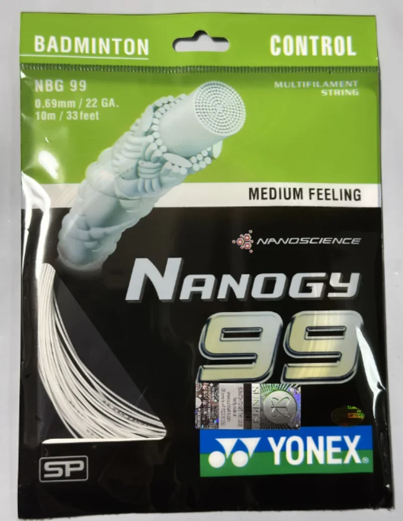 Бадминтонная струна YONEX NanoGy NBG99 BG99 Ultimax (0,69 мм), дрессировочная струна для бадминтона