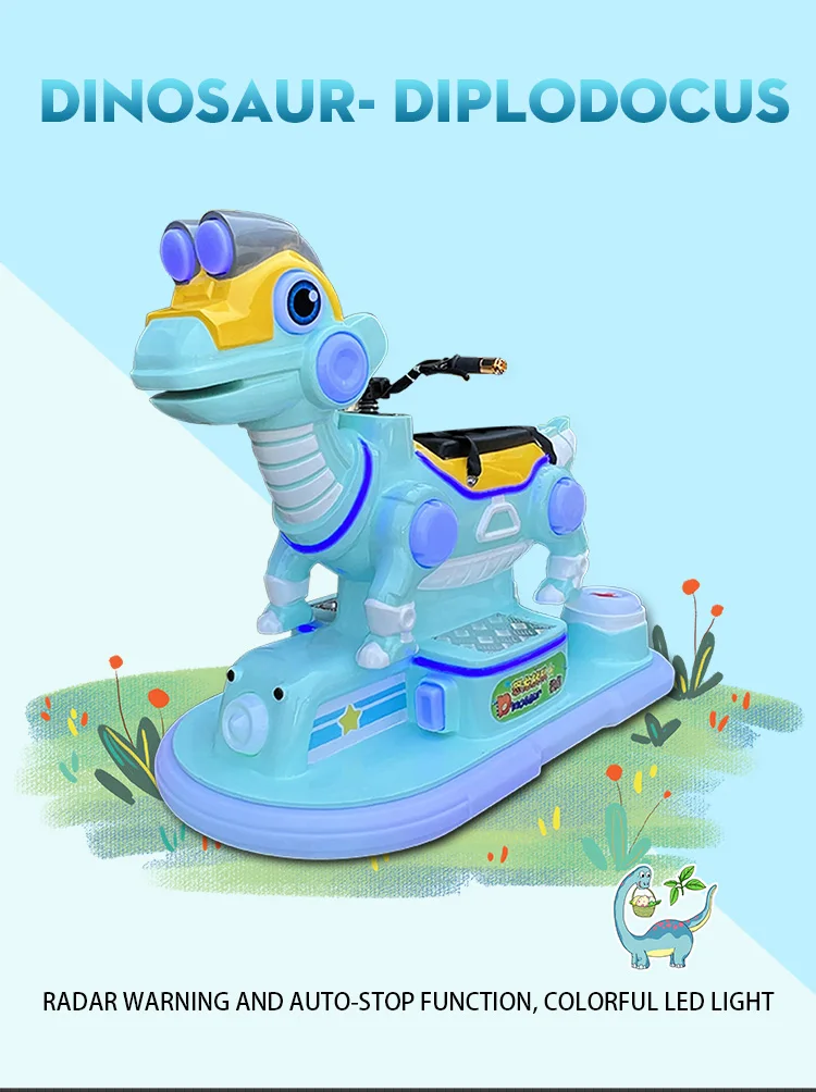 Amusement Equipment Remote Control Dinosaur Motorcycle