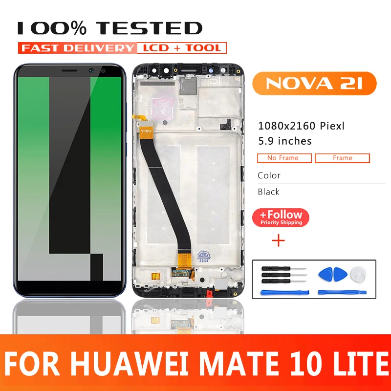 

5.9 inch Premium Quality LCD For Mate 10 lite Display For Huawei Nova 2I Lcd Touch Panel Screen Digitizer Assembly