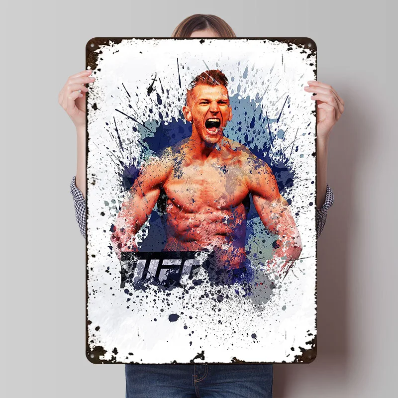 Dan Hooker MMA Metal Poster Customized Wall Art Retro Vintage Tinplate Signs for Decor Room Decoration Gaming Bar Accessories