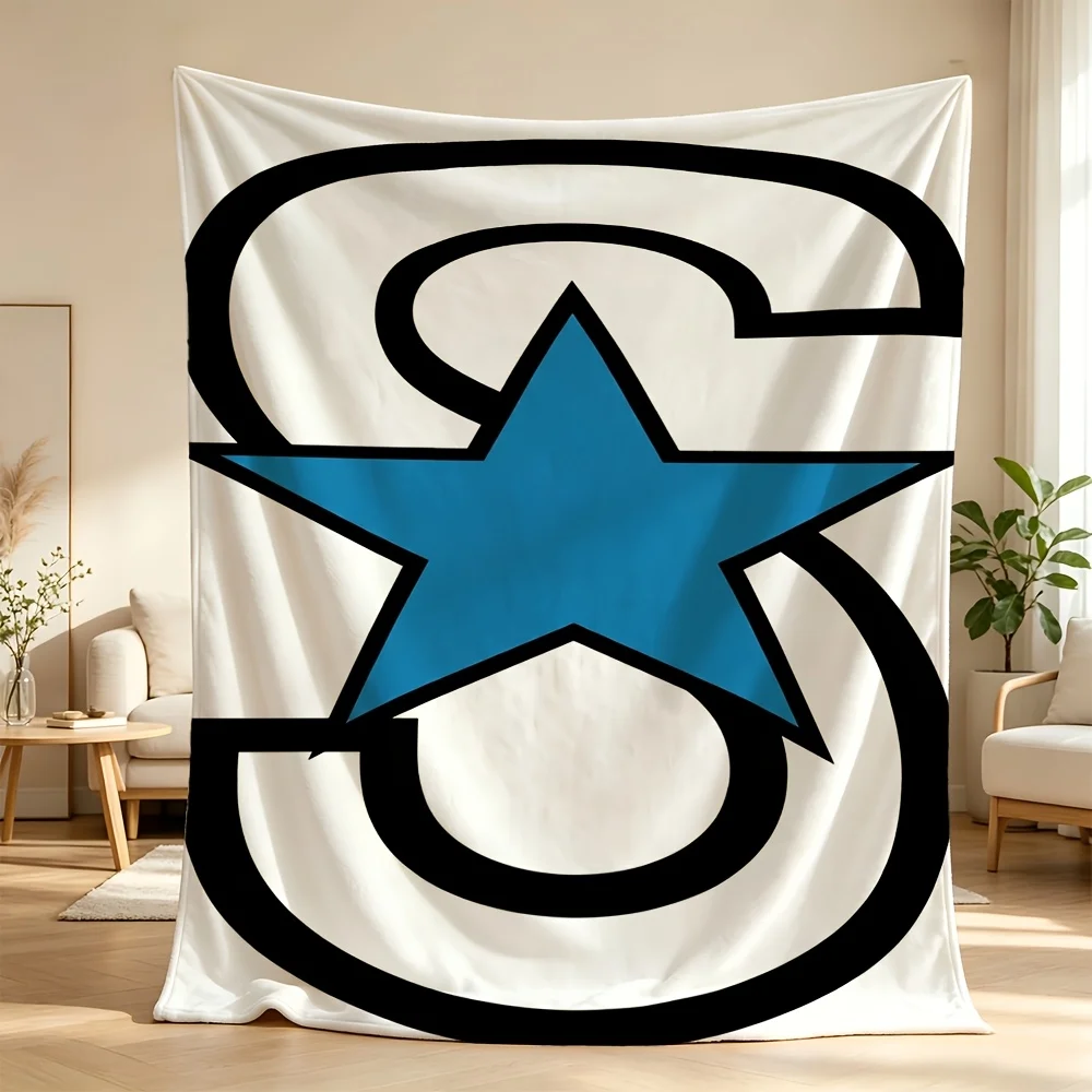 Giant Star Letter S Throw Blanket for Couch Sofa Decor Large Size Bed Throw Cozy Home Accent 150x200cm