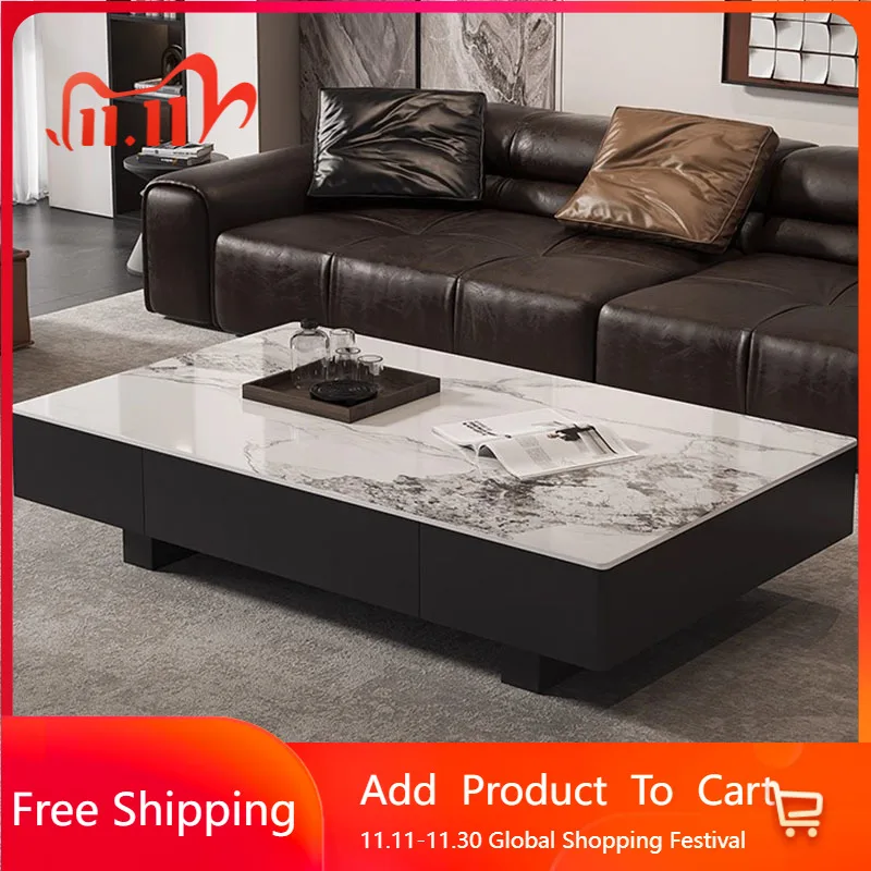 

Italian Luxury Coffee Table Designer Modern Simple Living Room Coffee Table Writing Aesthetic Mesa Auxiliar Home Furniture