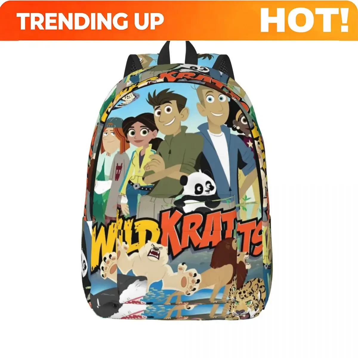 Custom Bag Wild Kratts Backpack For Men Women Fashion Student Hiking Travel Daypack College Shoulder Bag Lightweight