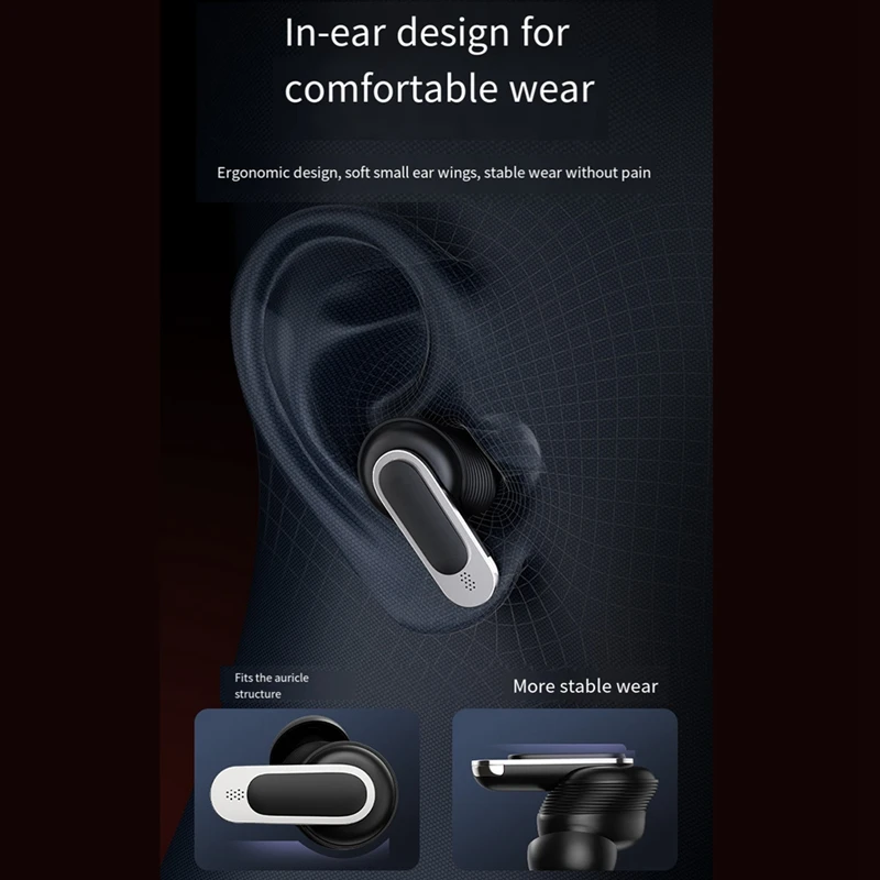 TWS Bluetooth 5.3 หูฟังบลูทูธ In-Ear V8 หน้าจอสัมผัสสีเต็มรูปแบบชุดหูฟังกีฬาตัดเสียงรบกวนไร้สาย True