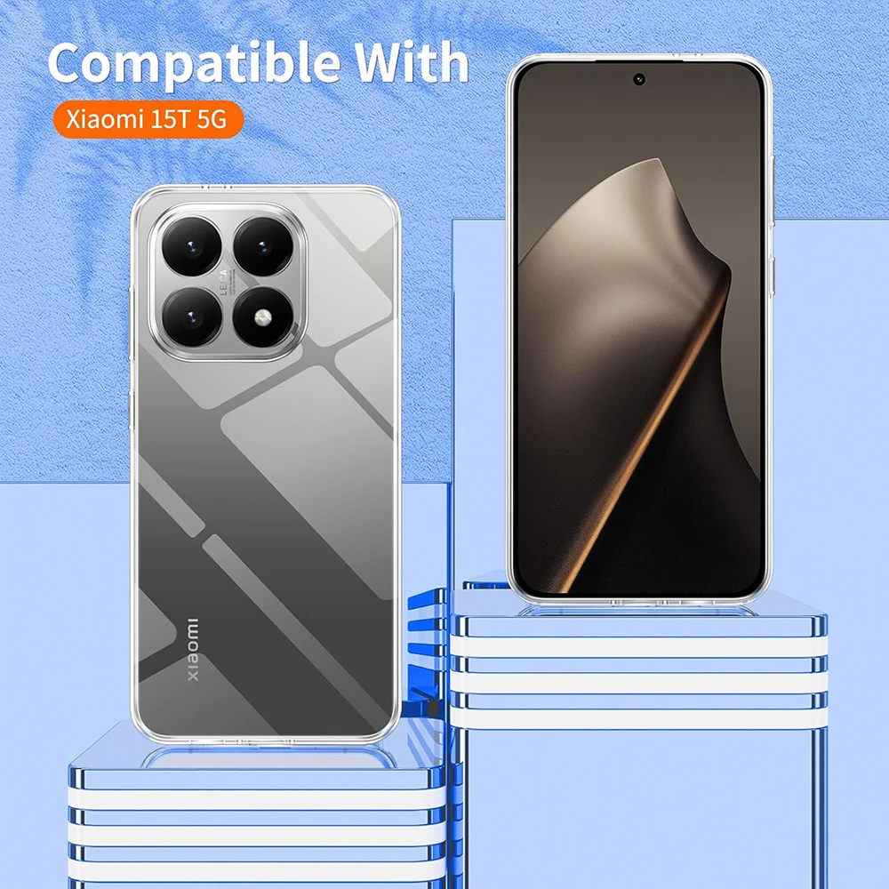 Crystal Transparent Soft Case For Xiaomi 17 17T 15 15T 14 14T 13 13T 12 12T 12X 11T Mi 11 Lite Pro 11i Ultra Thin Silicone Shell view 2