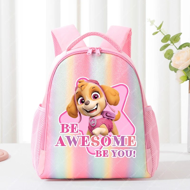باو باترولز الاطفال أنيمي لطيف على ظهره الأطفال الكرتون المدرسية عارضة الملحقات سكاي فتاة الأزياء حقيبة كتب حقيبة عيد الميلاد هدية