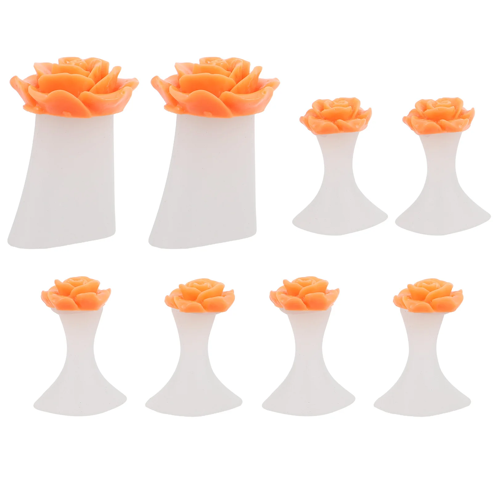 

8Pcs Silicone Toe Spacers Rose Flower Design Soft Comfortable Toe Separators Pedicure Manicure Nail Polish Tool Toenail Divider