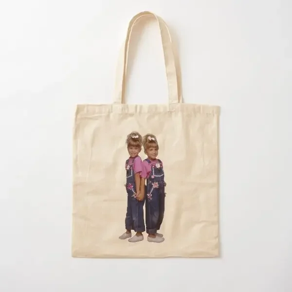 

Mary Kate And Ashley Cotton Canvas Bag Reusable Unisex Shopper Ladies Casual Fashion Foldable Travel Tote Printed Grocery Women
