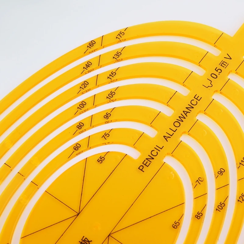 K Szablony do rysowania elips żywicy Duże narzędzie pomiarowe linijki izometrycznej dla studentów