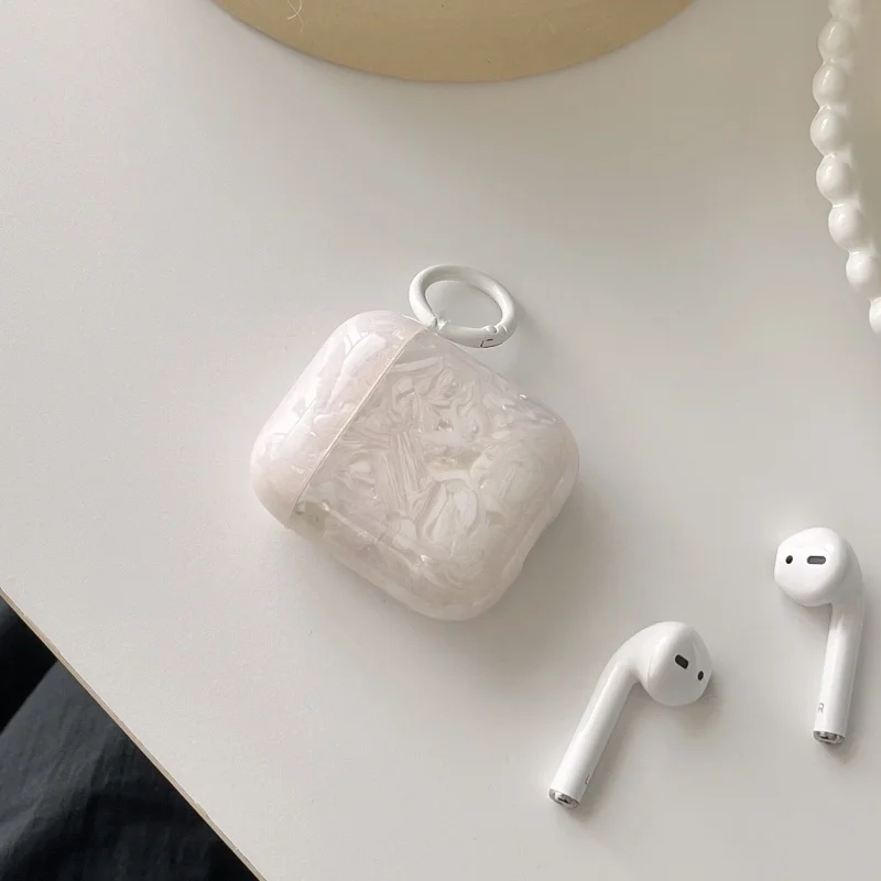 Casing earphone IMD gaya cangkang putih baru dengan kait untuk Apple Airpods 2 Pro pro2 airpods 3 Airpods 4