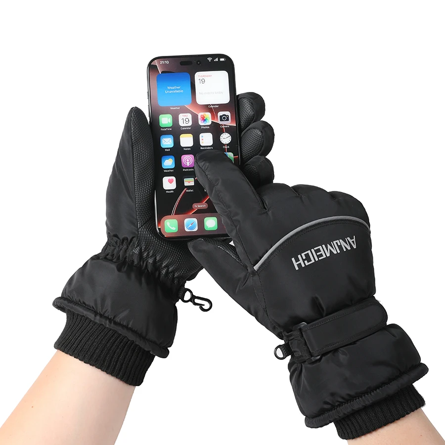 Guanti da sci caldi invernali professionali da uomo E da donna, guanti da neve caldi, guanti da moto impermeabili, touch screen Smile 506