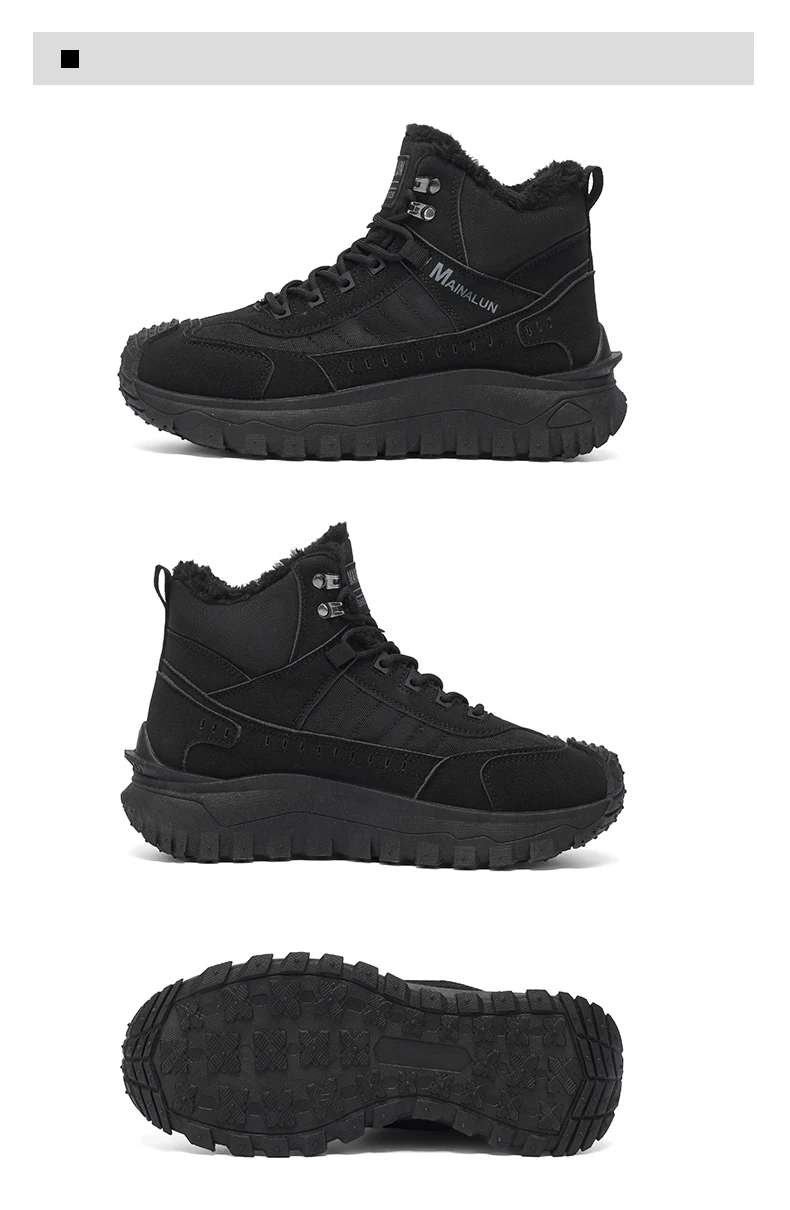 Herren-Outdoor-Schuhe und -Stiefel, Herrenschuhe, geeignet für den Winter, leicht, warm, einfach anzuziehen, mit einem stilvollen Obermaterial. – Detail 23