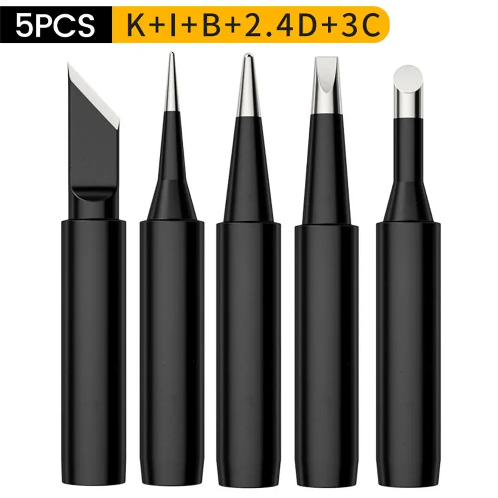 5PCS/lot I/K/B/3C/2.4D Universal 936 900 For Soldering Station Solder Iron Welding Tip Head Top Sting BGA Lead-free Tools