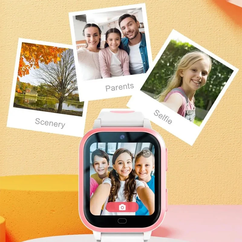 ساعة ذكية للأطفال من Getfitsoo GPS WiFi Tracker 4G مكالمة فيديو Android8.1 ساعة هاتف مزودة بكاميرا واتساب وساعة منبه للأطفال