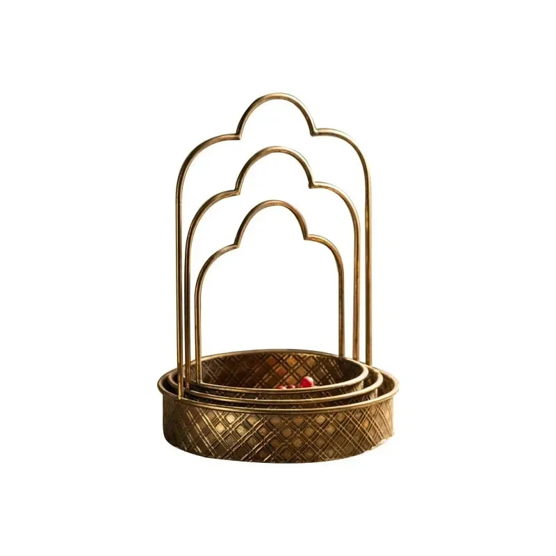 American rural retro, wrought iron ornaments can be wall-mounted homestay, decorative flower basket industrial style