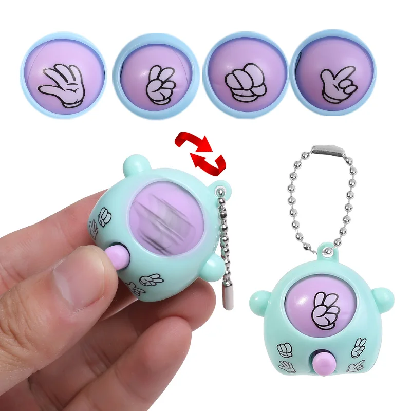 10pcs Mini Rock Paper Scissors Egg Keychains Creative Games Family Gatherings Parent-child Interactive Games Birthday Gifts