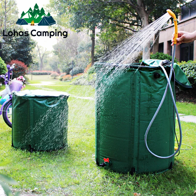 Lohascamping 98L Collapsible Rain Barrel Water Recovery Storage Tank Garden Irrigation Water Bucket Rainwater Collection Bathtub