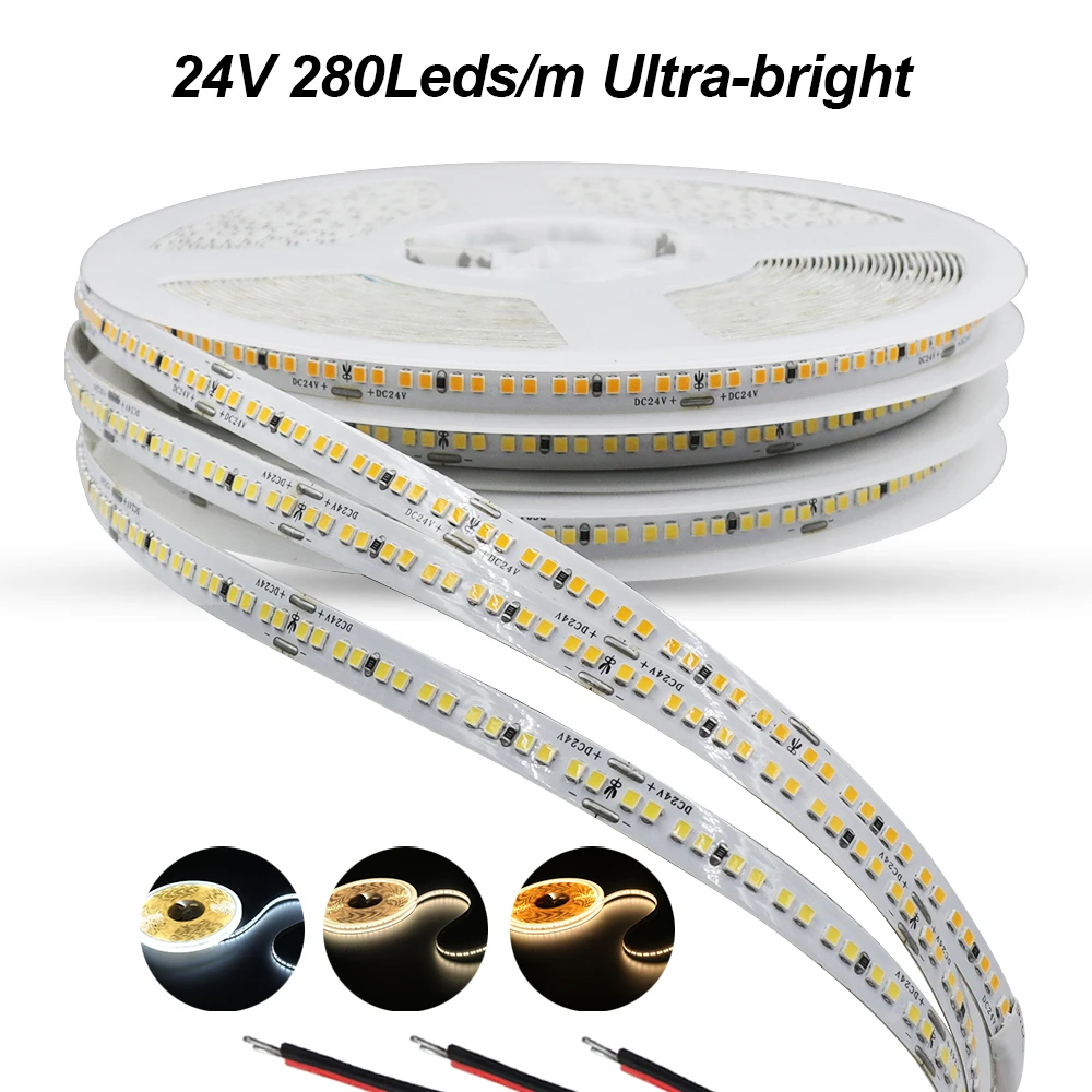 

5M SMD 2025 LED Light Strip 12V 24V 3/8/10/15MM Width PCB Flexible Tape Cabinet Lamp 3000K-6500K White Warm Ice Blue IP20 IP67