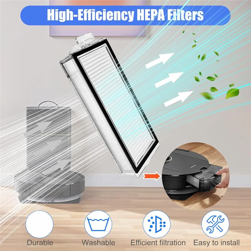 قطع غيار ثابتة لـ Roborock Q5 Max+، Q5 Duoroller+، Q5 Pro+، Q8 Max+ مجموعات ملحقات أجزاء المكنسة الكهربائية