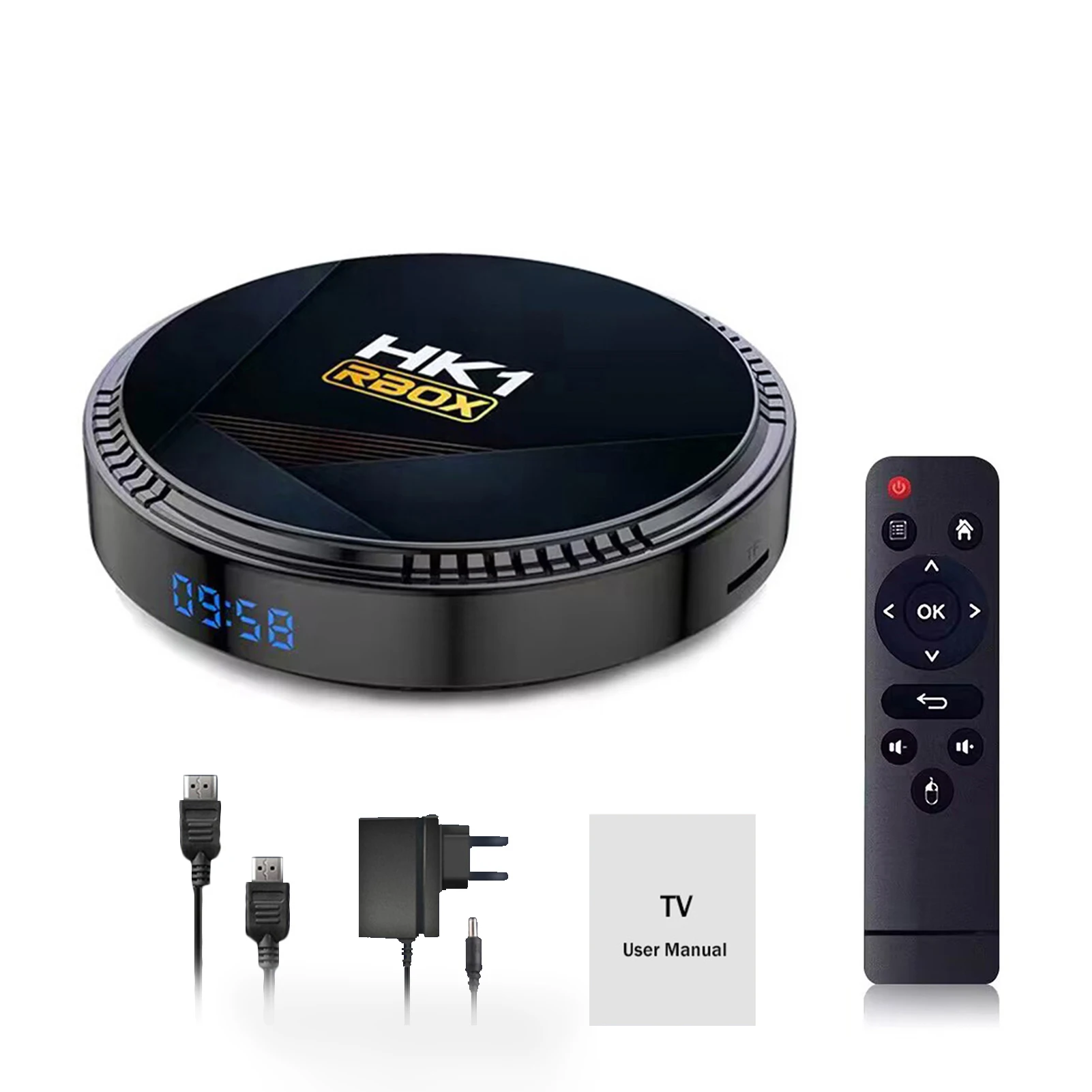 

12. Smart TV Box H618 Quad-core 4K Media Player H.265 VP9 6K Decording Dual Band WiFi6 BT5.0 Digital Display with Remote Control