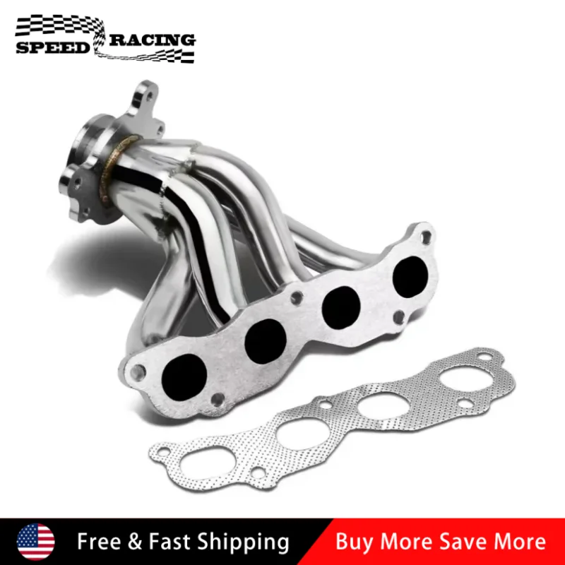 

Stainless Steel Exhaust Header Manifold Header Sliver For 2002-2006 Acura RSX Honda Civic Si SiR 2.0L DOHC DC5 Base