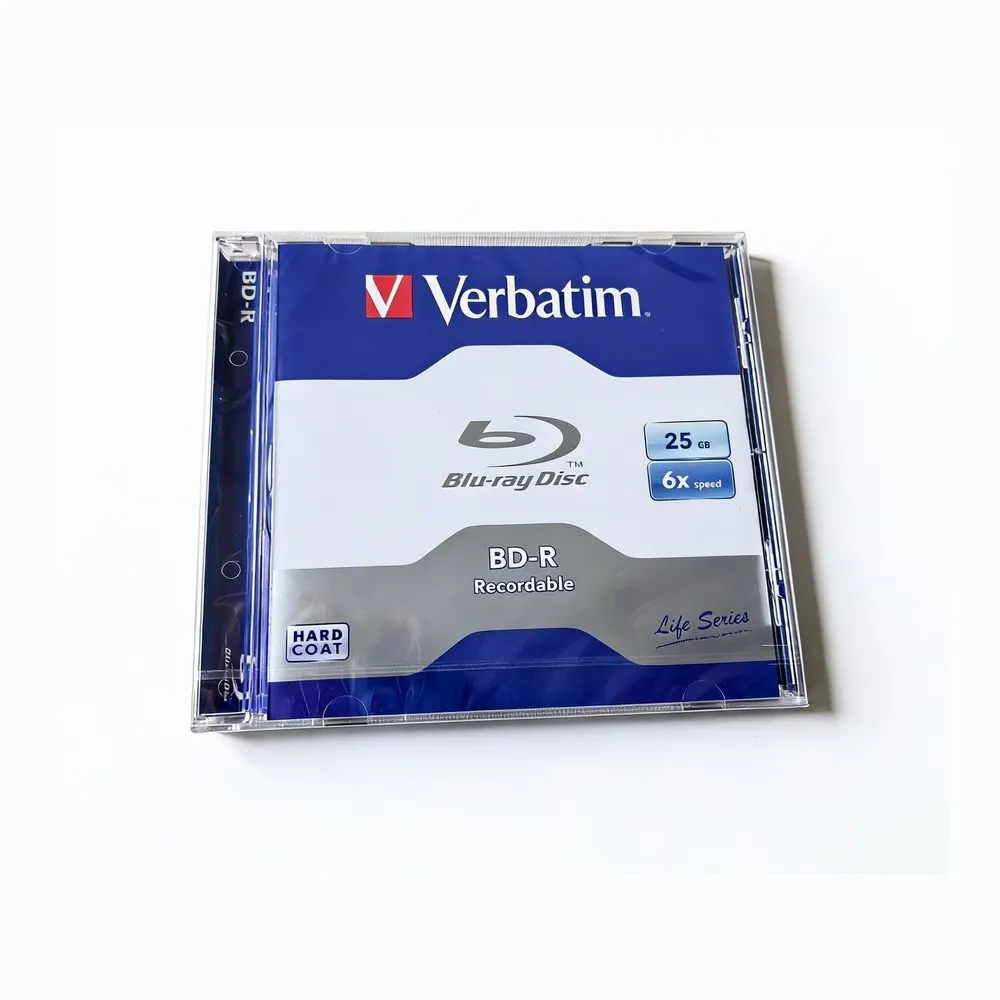 Verbatim BD-R 25GB 6X Recordable Blu-Ray Disc BDR Blank Bluray Disks Not Printable 1Piece